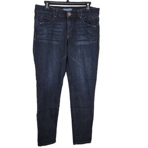 Democracy AB Solution Womens Jegging Jeans 12 Indigo Booty Lift Mid Rise Stretch